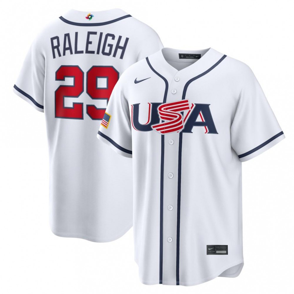 Cal Raleigh USA Baseball 2026 World Baseball Classic Home Stadium Jersey - White-Pro Kit Vault | Brand New 26/27 Sports Jerseys